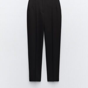 Zara Black Cropped Tailored Ankle Pants